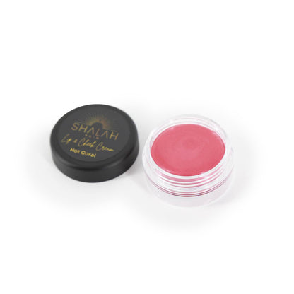 Shalah Skin - Lip and Cheek Cream - Hot Coral 